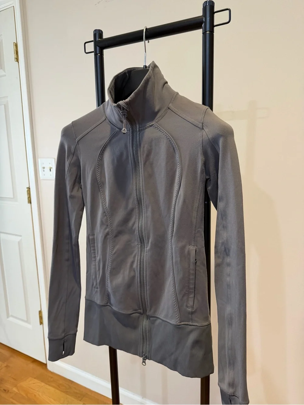 Lululemon In Stride Heather Gray Zip-Up Athletic Jacket